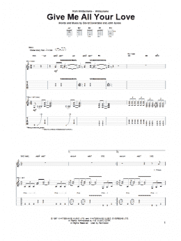 page one of Give Me All Your Love (Guitar Tab)