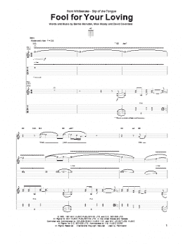 page one of Fool For Your Loving (Guitar Tab)