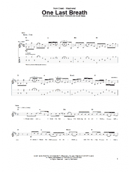 page one of One Last Breath (Guitar Tab)