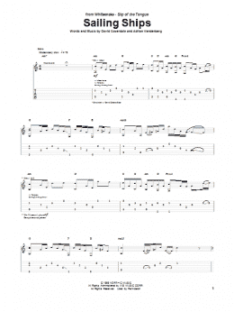 page one of Sailing Ships (Guitar Tab)