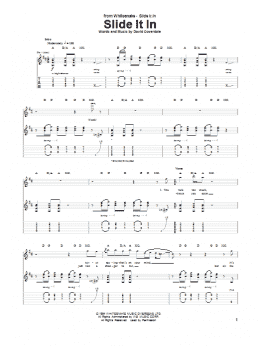 page one of Slide It In (Guitar Tab)