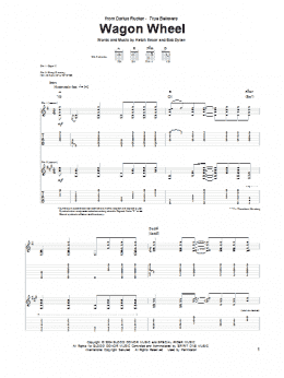 page one of Wagon Wheel (Guitar Tab)