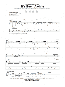 page one of It's Been Awhile (Guitar Tab)