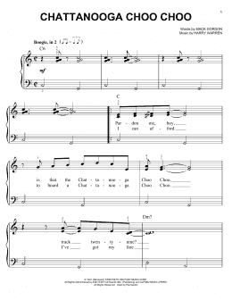 page one of Chattanooga Choo Choo (Easy Piano)