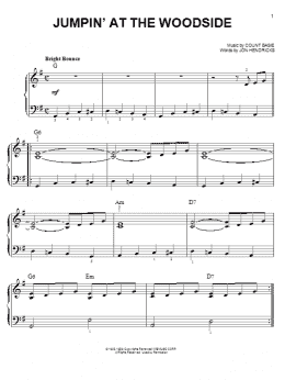 page one of Jumpin' At The Woodside (Easy Piano)