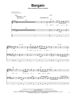 page one of Bargain (Bass Guitar Tab)