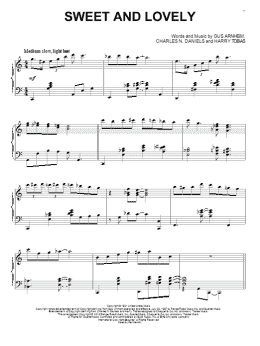 page one of Sweet And Lovely (Piano Solo)
