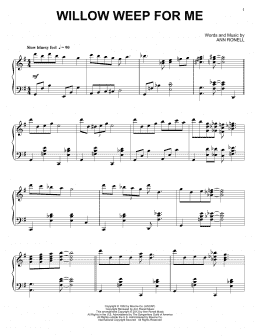page one of Willow Weep For Me (Piano Solo)