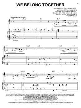 page one of We Belong Together (Piano & Vocal)