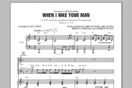 page one of When I Was Your Man (arr. Mac Huff) (SAB Choir)