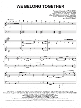 page one of We Belong Together (Piano Solo)