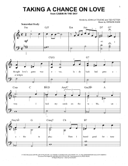 page one of Taking A Chance On Love (Easy Piano)