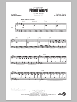 page one of Pinball Wizard (2-Part Choir)
