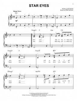 page one of Star Eyes (Very Easy Piano)