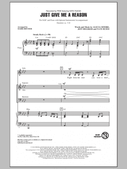 page one of Just Give Me A Reason (SAB Choir)