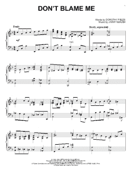 page one of Don't Blame Me (Piano Solo)