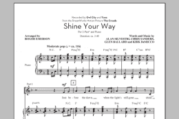 page one of Shine Your Way (from The Croods) (arr. Roger Emerson) (2-Part Choir)