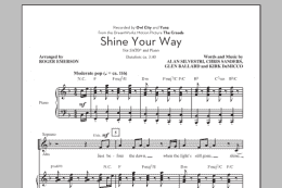 page one of Shine Your Way (from The Croods) (arr. Roger Emerson) (SATB Choir)