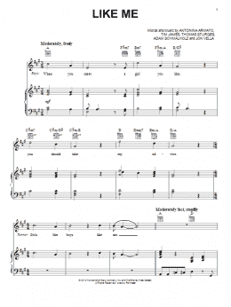 page one of Like Me (Piano, Vocal & Guitar Chords (Right-Hand Melody))