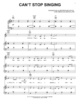 page one of Can't Stop Singing (Piano, Vocal & Guitar Chords (Right-Hand Melody))