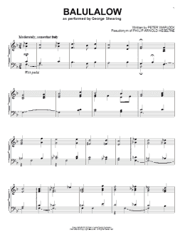 page one of Balulalow (Piano Solo)