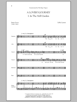 page one of A Lover's Journey (SATB Choir)