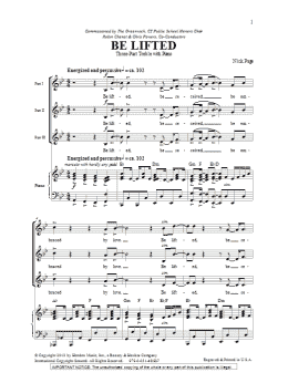 page one of Be Lifted (SSA Choir)