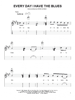 page one of Every Day I Have The Blues (Easy Ukulele Tab)