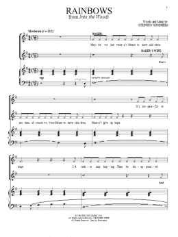 page one of Rainbows (Piano & Vocal)