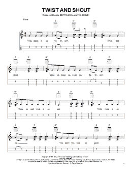 page one of Twist And Shout (Easy Ukulele Tab)