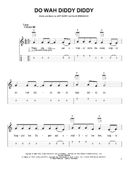 page one of Do Wah Diddy Diddy (Easy Ukulele Tab)
