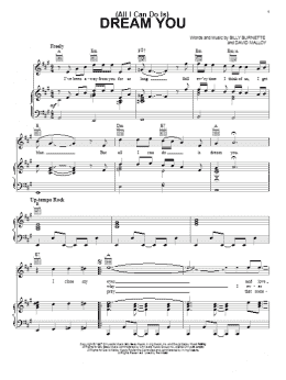 page one of (All I Can Do Is) Dream You (Piano, Vocal & Guitar Chords (Right-Hand Melody))