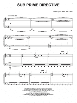 page one of Sub Prime Directive (Piano Solo)