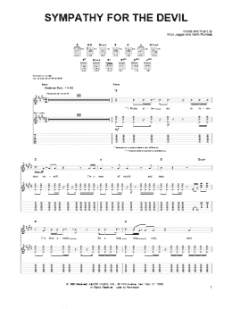 page one of Sympathy For The Devil (Guitar Tab)