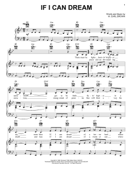 page one of If I Can Dream (Piano, Vocal & Guitar Chords (Right-Hand Melody))