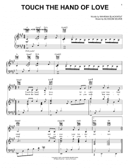 page one of Touch The Hand Of Love (Piano, Vocal & Guitar Chords (Right-Hand Melody))