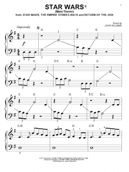 page one of Star Wars (Main Theme) (Big Note Piano)