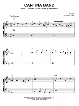page one of Cantina Band (from Star Wars: A New Hope) (Big Note Piano)