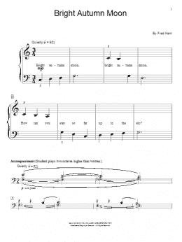 page one of Bright Autumn Moon (Educational Piano)