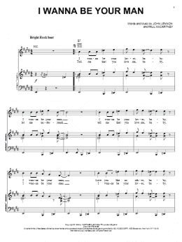 page one of I Wanna Be Your Man (Piano, Vocal & Guitar Chords (Right-Hand Melody))