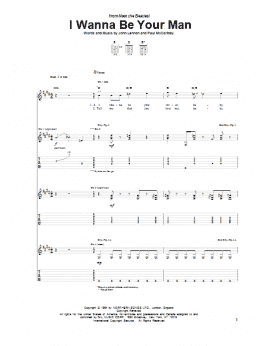page one of I Wanna Be Your Man (Guitar Tab)
