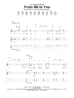 page one of From Me To You (Guitar Tab)