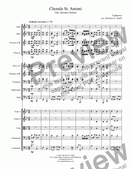 page one of Chorale St. Antoni