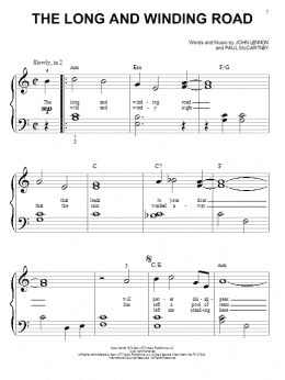 page one of The Long And Winding Road (Big Note Piano)