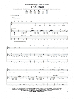 page one of The Call (Guitar Tab)
