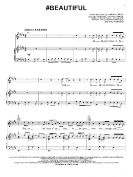 page one of #Beautiful (Piano, Vocal & Guitar Chords (Right-Hand Melody))