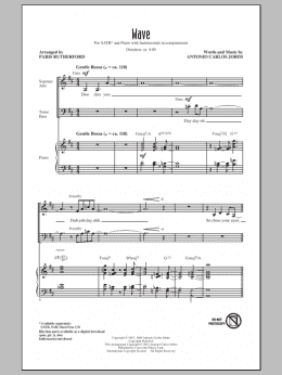 page one of Wave (SATB Choir)