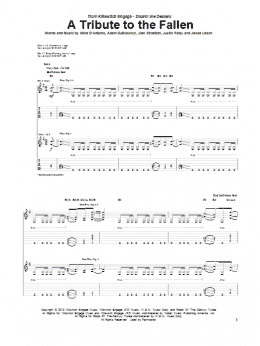 page one of A Tribute To The Fallen (Guitar Tab)