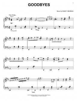 page one of Goodbyes (Piano Solo)