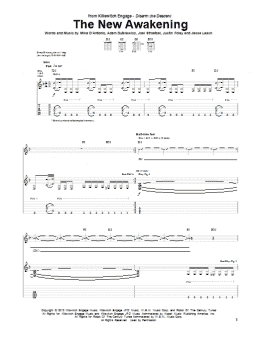 page one of The New Awakening (Guitar Tab)
